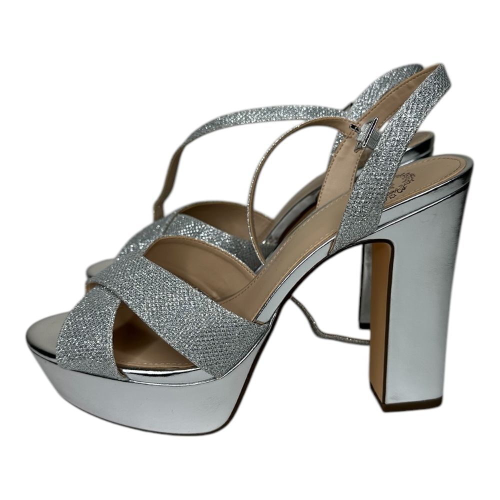 NEW I. Miller Women's‎ Samien Heeled Sandals Silver 9.5 M